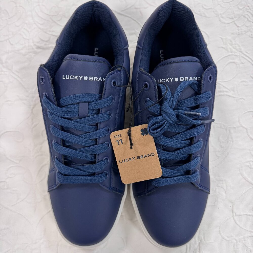 Men's Lucky Brand Basic Navy Sneakers Navy Shoelace Size 11 NWT